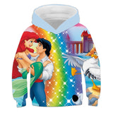 1-12T Kid Baby Girl Mermaid 3D Digital Printing Hoodie