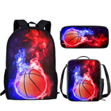 Kid School Satchel Street Tide Basketball Football Three-piece Set Schoolbag