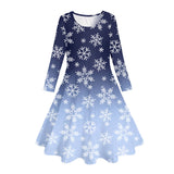 3-10Y Kid Girl Spring Winter Printed Christmas Dresses