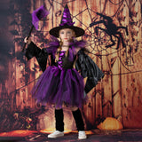 Halloween Kid Girl Costume Witch Festival Performance Dress