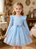 2-8T Kid Baby Girl Casual Mesh Puffy Princess Dresses