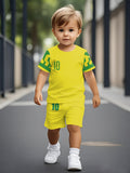 2026 New Sports Style Round Neck Short-sleeved Shorts Set Is Loose and Comfortable