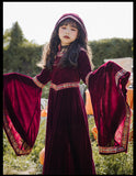 Halloween Costume Kids Vintage Court Style Vampire Witch Costume Little Red Riding Hood