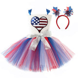 American Independence Day Kid Girl American Flag Tutu Dresses