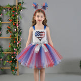 American Independence Day Kid Girl American Flag Tutu Dresses