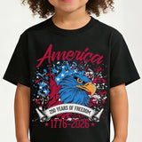 Independence Day Kid Boys Girls Vulture Creative T-shirt