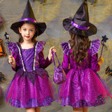 Halloween Kid Baby Girl Witch Costume Dress Sets