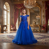 Kid Girl Princess Mesh Yarn Piano Performance Dresses
