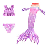 Kid Girls Swimming Mermaid Tail Swimsuits Swimwear