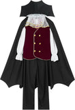 3-8T Kid Boy Halloween Blaster  Masquerade Vampire Cosplay Costume