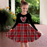 2-10T Kid Girl Fake Personalized Long-sleeved Swing Fashion Trend Dresses