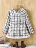 Plaid Wool Coat, New Winter Children's Warm Little Xiang Plush Coat