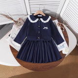 5-12Y Kid Girl Korean College Style 2 Pcs Set