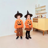 6M-5T Kid Baby Boy Girl Halloween Pumpkin Long-sleeved Suit Costume
