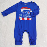 Family Matching Striped Letter Christmas Parent-child Loungewear Pajamas