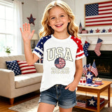 Kid Boy Girl USA Independence Day 250th Anniversary Short Sleeve T-Shirt Tops