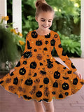 Christmas Crew Neck Dress Girls Korean Version Fashion Foreign Style Long Sleeve Snowflake