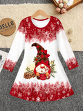Kid Girl Christmas Autumn Winter Long Sleeve 3D Dresses For 3-12Y