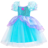 Kid Girl Pommel European American Mermaid  Shell Dresses