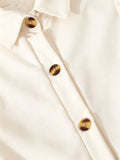 5-12Y Kid Girls  British Style Academic Suit Spring Autumn Retro White Dresses