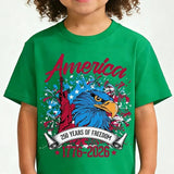 Independence Day Kid Boys Girls Vulture Creative T-shirt