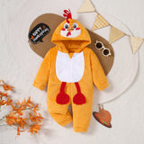 Baby Toddler Thanksgiving Autumn Cute Turkey Jumpsuit Rompers