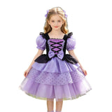 Kids Dress Girls Dress Summer Purple Sweet Cool Princess Dress Halloween Dress