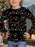 2-12T Kid Girl Cute Casual Fashion Christmas Print Long Sleeve T-shirt