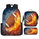 Kid School Satchel Street Tide Basketball Football Three-piece Set Schoolbag