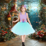 Kid Baby Girls Mermaid Princess Performance Mesh Birthday Dresses