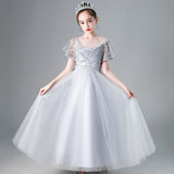 Kid Girl Pengpeng Princess Flower Host Performance Dress