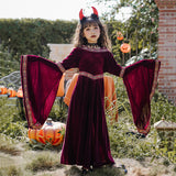 Halloween Costume Kids Vintage Court Style Vampire Witch Costume Little Red Riding Hood