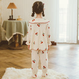 3-12T Kid Girls Spring Autumn Cotton  Long Sleeve Pajamas