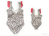Family Matching Leopard Print One-piece Swimsuit