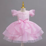 Kid Girls Wedding Cake Princess Dresses