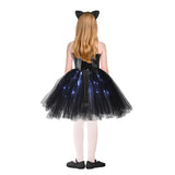 1-10T Kid Baby Girl Animal Glowing Princess Halloween Mesh Dresses