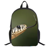 Kid Student  Schoolbag Cute Parrot Print Animal  Backpack 16 Inch