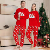 Family Matching Bear Snowflake Christmas Parent-child Printed Loungewear Pajamas