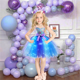 1-10T Kid Baby Girls Halloween Glowing Mermaid Princess Dresses