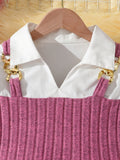 5-12Y Kid Girls Patchwork Striped Stylish Long-sleeve Autumn Dresses