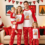 Family Matching Christmas Parent-child Pajamas Printed Fashion Long-sleeved Loungewear Set
