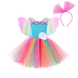 Kid Baby Girl Princess Festival Sequin Mesh Fluffy Dance Dress