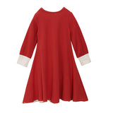 Kid Baby Girls Spring Autumn Long-sleeved Casual Dress With Headscarf