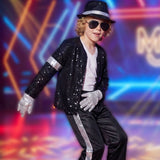 Children's Michael Jackson Costume Set Sequin Costume Halloween Stage Costume