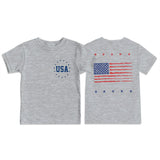 Kid Boy Girl USA Independence Day Printed Crew Neck Short Sleeve T-Shirt