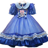 2-8T Kid Baby Girls Summer Rabbit Police Officer Birthday Dress