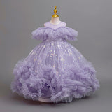 Kid Girls Performance Princess Mesh Dresses