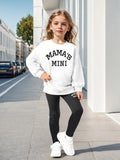 3-12Y Kid Girls MAMA'S MINI Print Casual Sports 2 Pcs Set