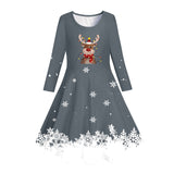 3-10Y Kid Girl  Christmas New Year Long Sleeve Dresses
