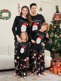 Family Matching Santa Claus Letter Deer Christmas Parent-child Loungewear Pajamas